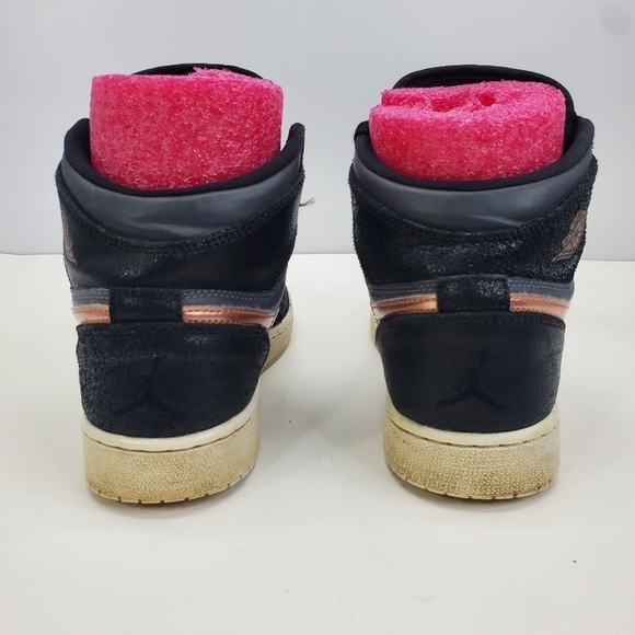 🌹 Air Jordan 1 Retro High GS 4.5Y Women 6 Shoes Gold" 2016 (705300-008) - Picture 6 of 13